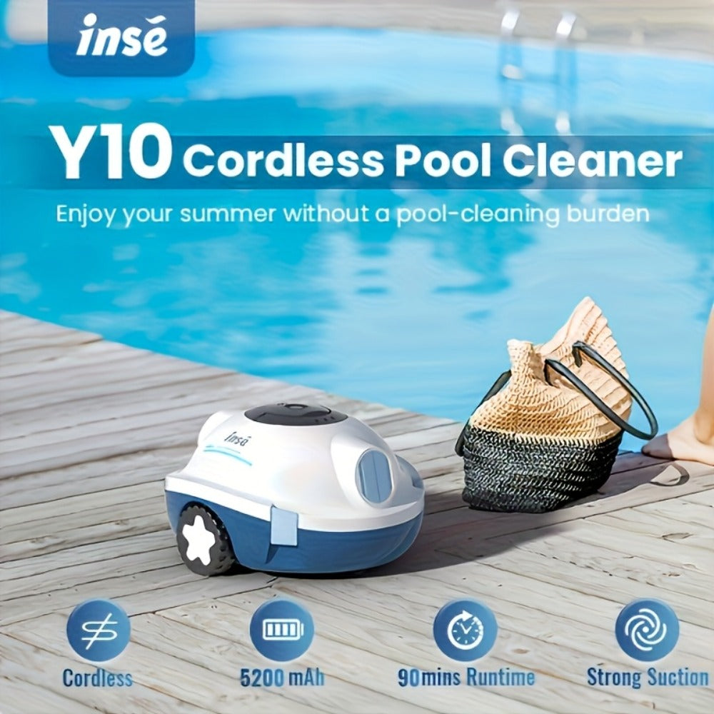 Cordless Robotic Pool Cleaner with 90-Min Runtime – Self-Parking Auto Vacuum | Floating Bracelet Retrieval | Covers 65Ft / 1100 Sq Ft | Lightweight for Above Ground & In-Ground Flat Bottom Pools | 5 Colors