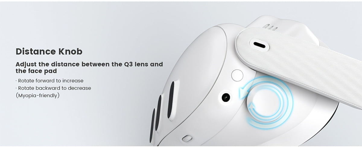 Meta Quest 3 VR Cooling Fan with Anti-Fog Face Pad - Dual Turbo 3-Speed 1000mAh Battery Breathable Face Interface Replacement