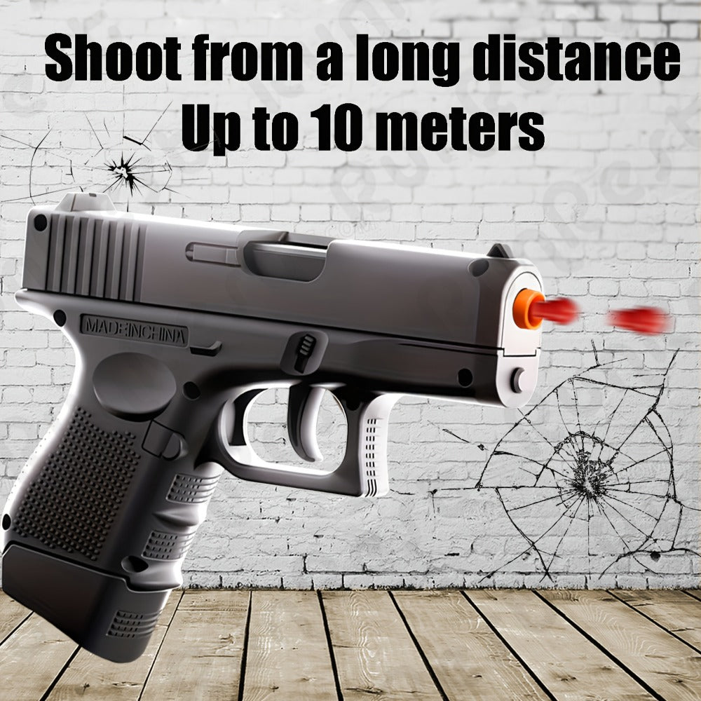 Soft Bullet Toy Gun Pistol with 100 Bullets, 12 Shells & 2 Magazines – Foam Blaster with Shell Ejecting, Outdoor Sports Shooting Game for Boys, Birthday & Holiday Gift for Kids Ages 6+