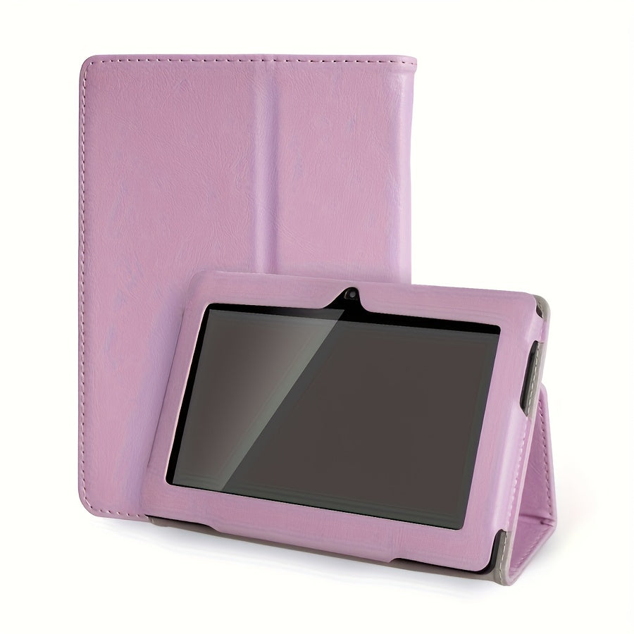 Android 14 Tablet 7 Inch, 4GB RAM 32GB ROM, Quad-Core IPS Display Tablet with Protective Case, 3500mAh Battery, Dual Camera – Kids & Adults, Black/Pink/Blue