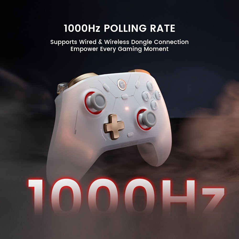 GameSir Cyclone 2 Wireless PC Controller with Mag-ResTMR Sticks, 1000Hz Report Rate, Hall Effect & Micro 2-in-1 Triggers, RGB Lighting & Charging Dock – Compatible with PC, Switch, iOS & Android