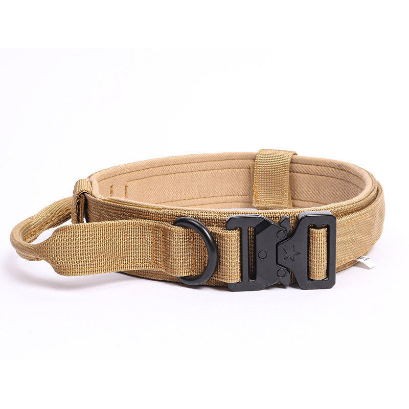 Tactical Dog Collar with Handle Quick-Release Metal Buckle Heavy Duty Nylon Wide Fit for Training Outdoor Adventures Medium Large Dogs M L XL 6 Colors