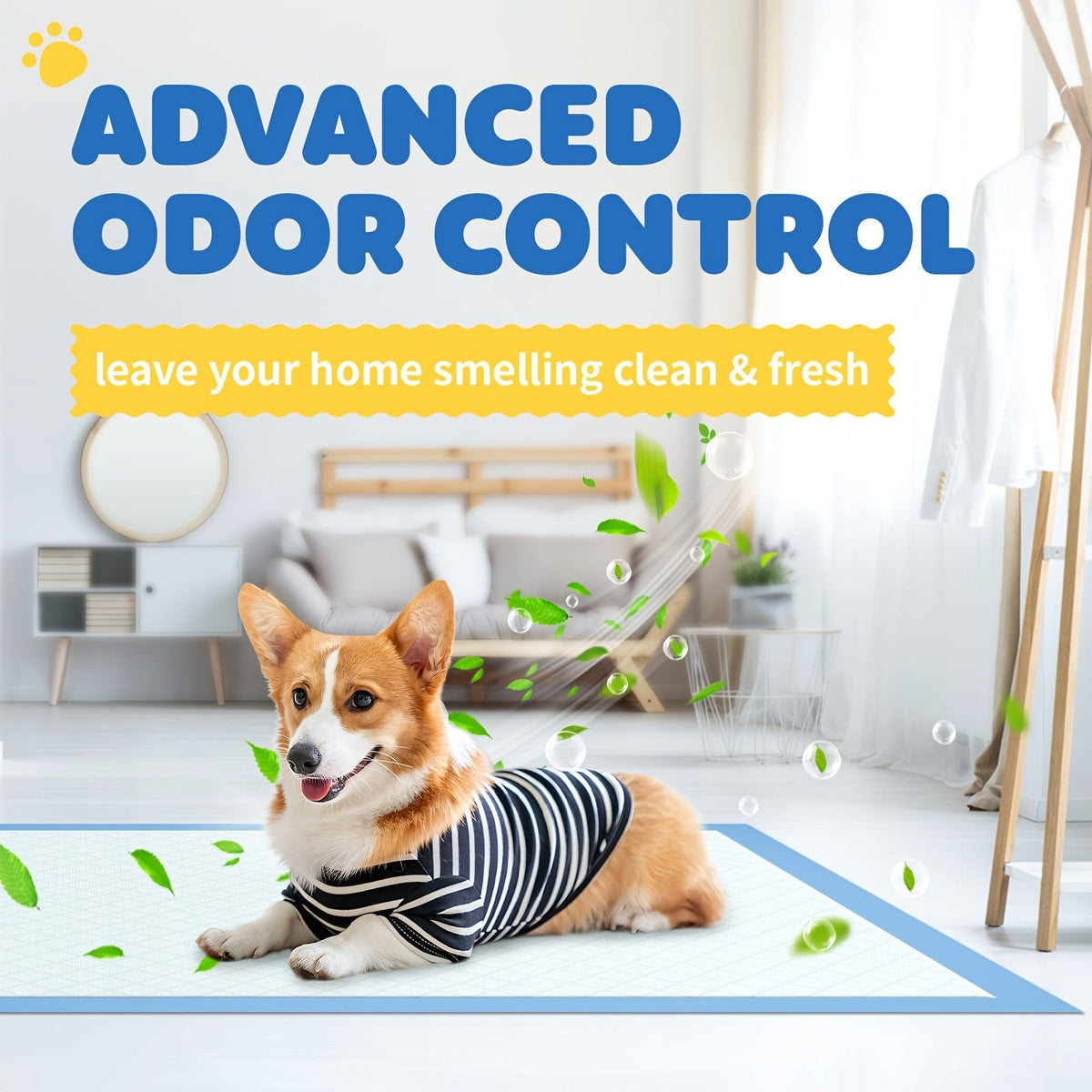 6-Layer Puppy Pads 100 Count - Super Absorbent Leak-Proof Odor Control Dog Pee Pads for Potty Training, Large & XL Size 34"x28" and 22"x22" for Dogs, Puppies & Cats