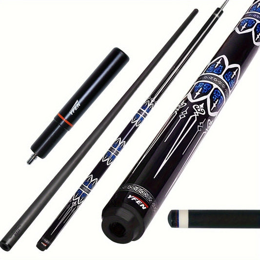 Carbon Fiber Pool Cue with 12.5mm Tip, Maple Butt & Included Extension
