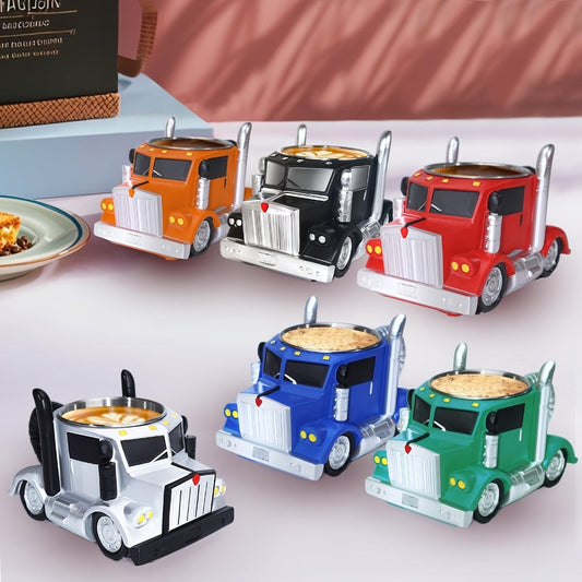 Semi-Truck Shaped Coffee Mug, Handmade Novelty Cup in Blue or Black