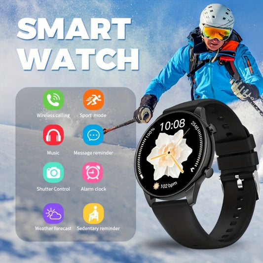 Round Dial Smartwatch 2.01 Inch Large Screen Wireless Calling 100 Sport Modes Sleep Monitor Built-In Games Weather Calculator Pedometer Heart Rate Fitness Tracker Android iPhone Compatible Men Women Steel or Silicone Band Black Silver