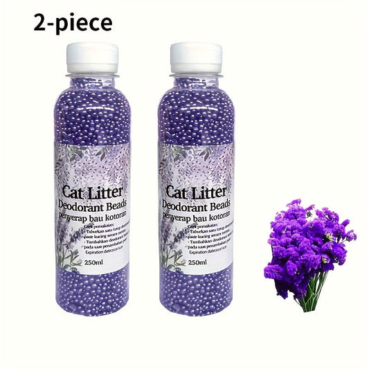 Cat Litter Deodorizer Beads, 2-Pack with Lavender, Jasmine, Lemon, Green and Rose Options
