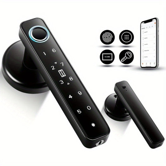 NFC Smart Deadbolt Lock 5-in-1 with Fingerprint, Password, App & Alexa - NFC Tap Keyless Entry for Home & Apartment, Single & Double Row, Keys Included, Easy DIY Install