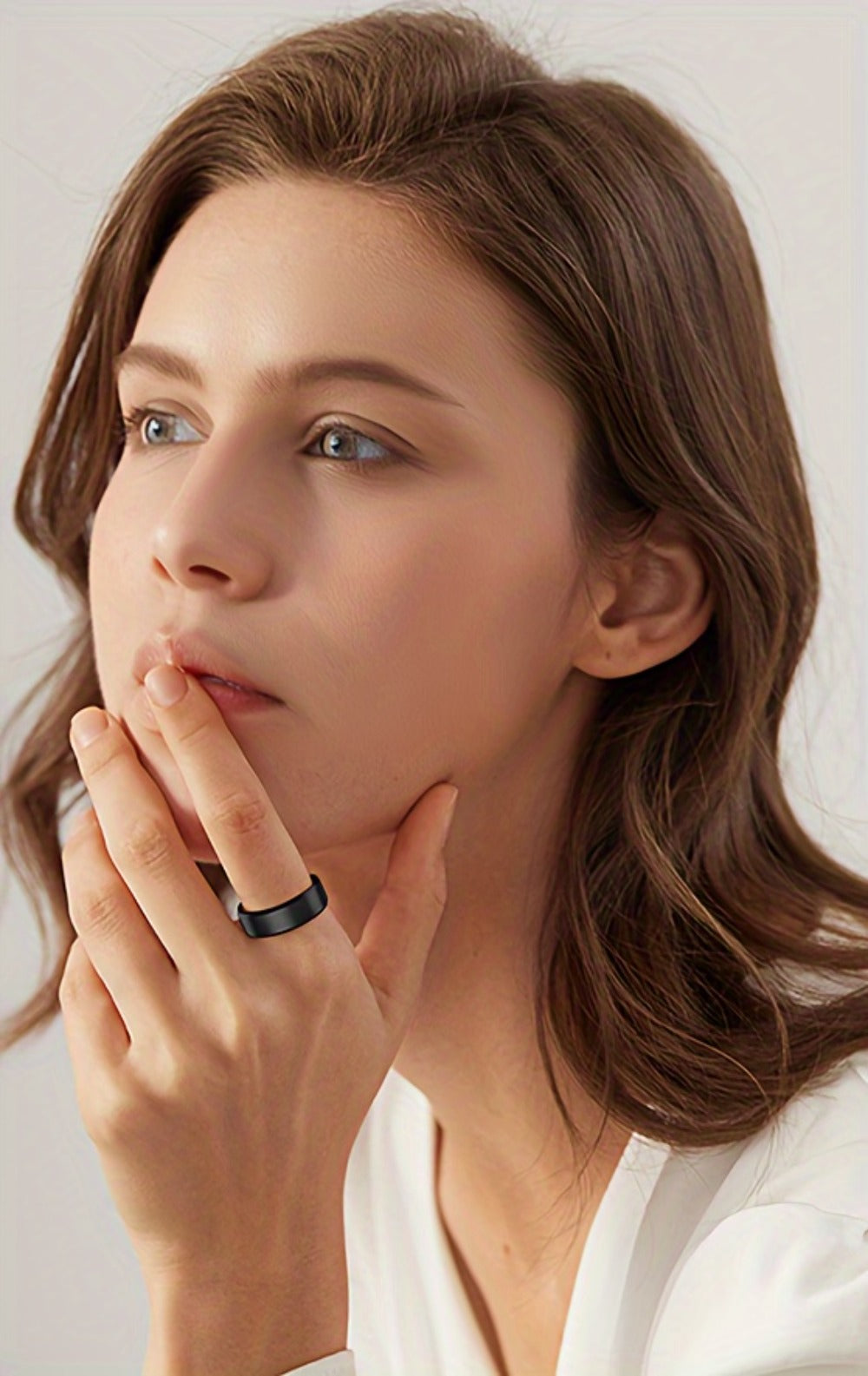 Health Monitoring Smart Ring with Heart Rate HRV Sleep Tracking, Steps Calories Body Temp & Menstrual Cycle – Bluetooth 5.3, iOS & Android, Sizes #7-#13, Rose Gold Black Silver