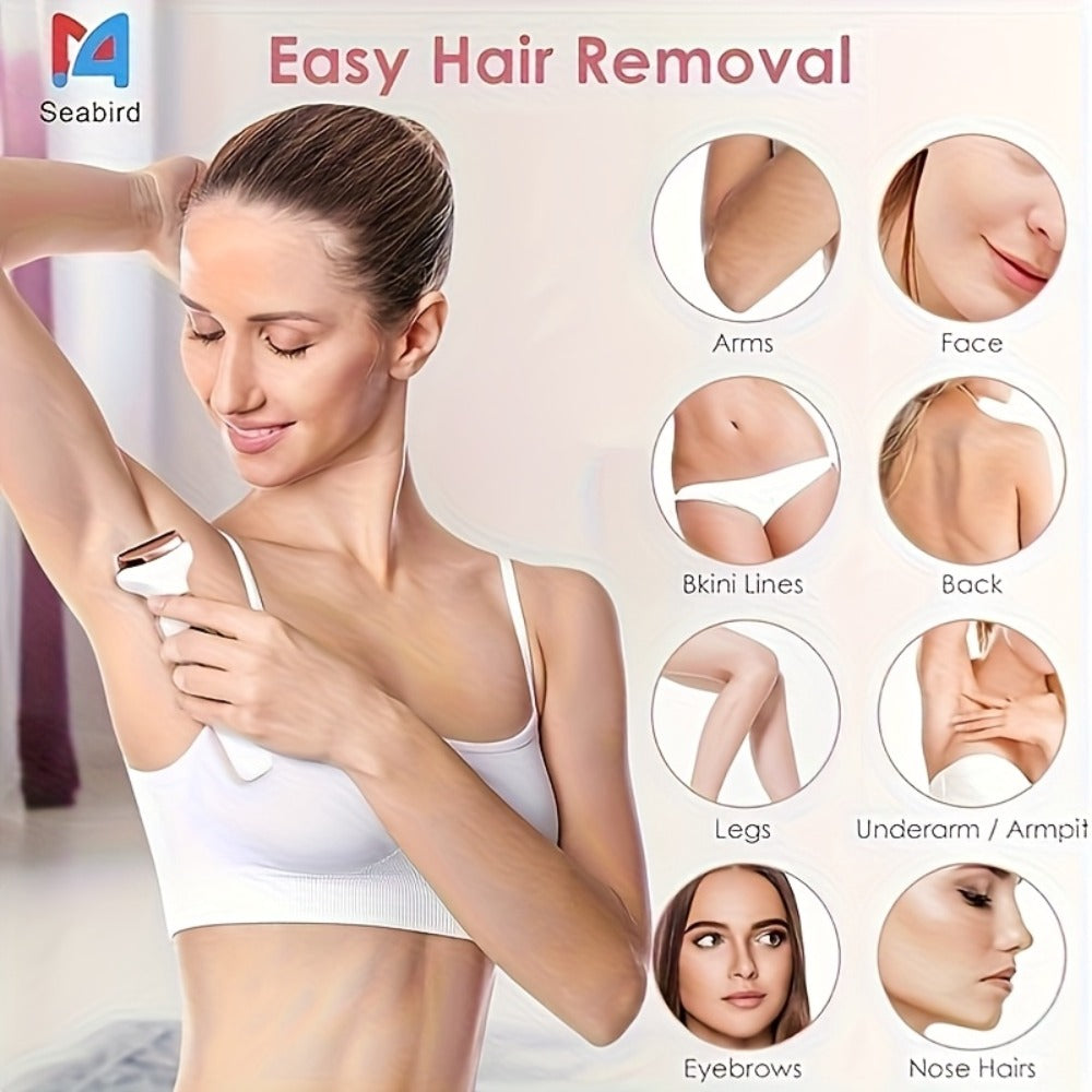 Electric Shaver for Women 4-in-1 Rechargeable Grooming Kit – Painless Hair Remover Eyebrow Trimmer Nose Hair Bikini Trimmer, Portable Body Hair Removal Face Legs Underarms, Beauty Gift for Her