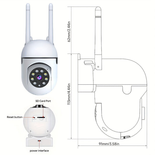 Indoor Security Cameras, 4-Pack with Pan-Tilt Control & Motion Tracking