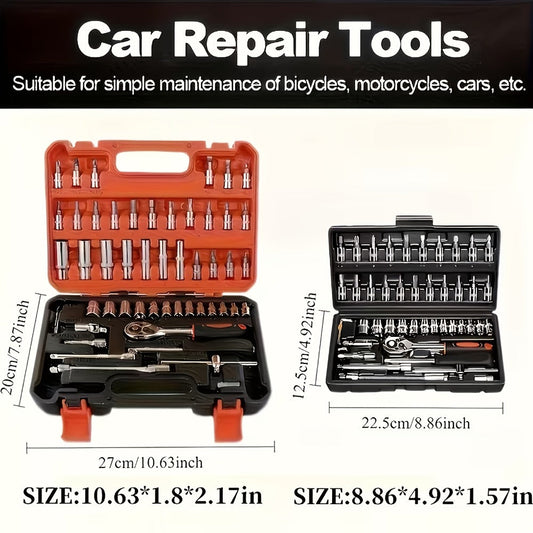 Home Tool Kit with Storage Case, 46-, 53-, or 1000-Piece Options for DIY Repairs