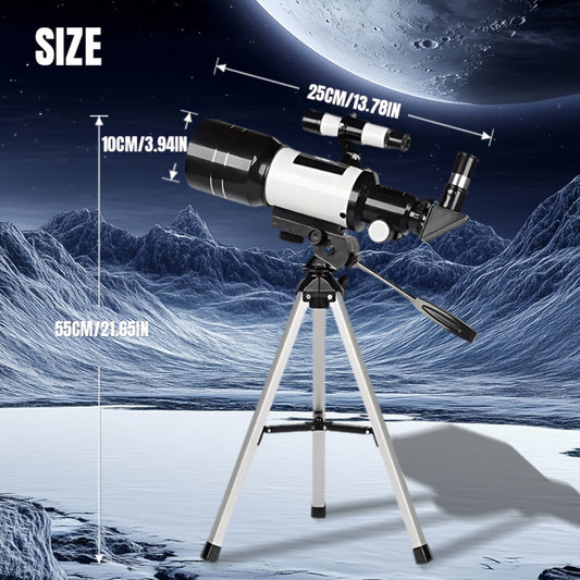 Refractor Telescope with 70mm Aperture, Tripod, Phone Adapter & Wireless Remote