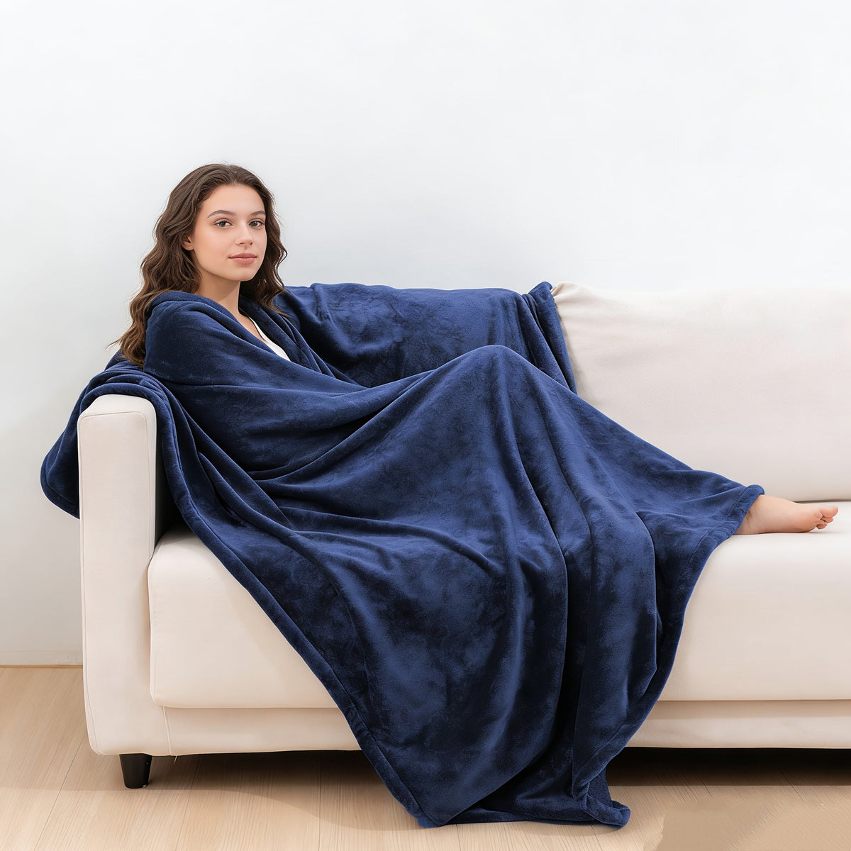 Faux Rabbit Fur Throw Blanket – Ultra-Soft Plush Fleece for Bed, Couch, Sofa & Travel, All Season, 11 Colors, Throw to King Size