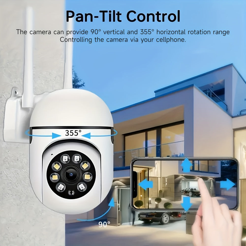 2-Pack Indoor Security Camera 2K QHD, Dual-Band 2.4/5GHz WiFi, 355° Pan PTZ, AI Motion Tracking, Full-Color Night Vision, Two-Way Audio, SD & Cloud Storage – Baby Monitor Pet Cam Home Surveillance