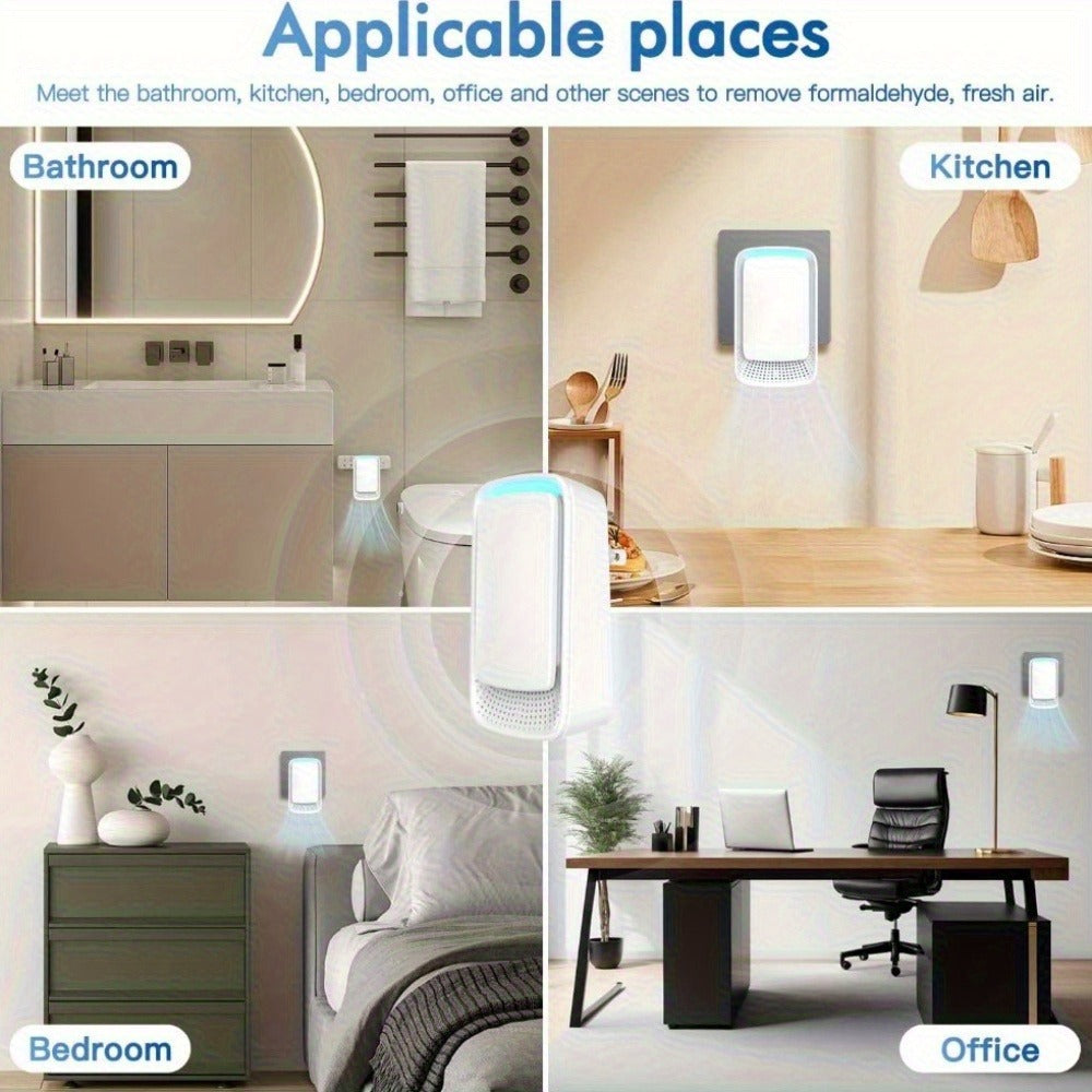 Plug-In Air Purifier Ionic – Filterless & Silent Odor Neutralizer for Home, Pets, Office & Gym, Compact 24/7 Fresh Air, Zero Maintenance, Space-Saving Design, Ideal Gift (2 or 6 Pack)