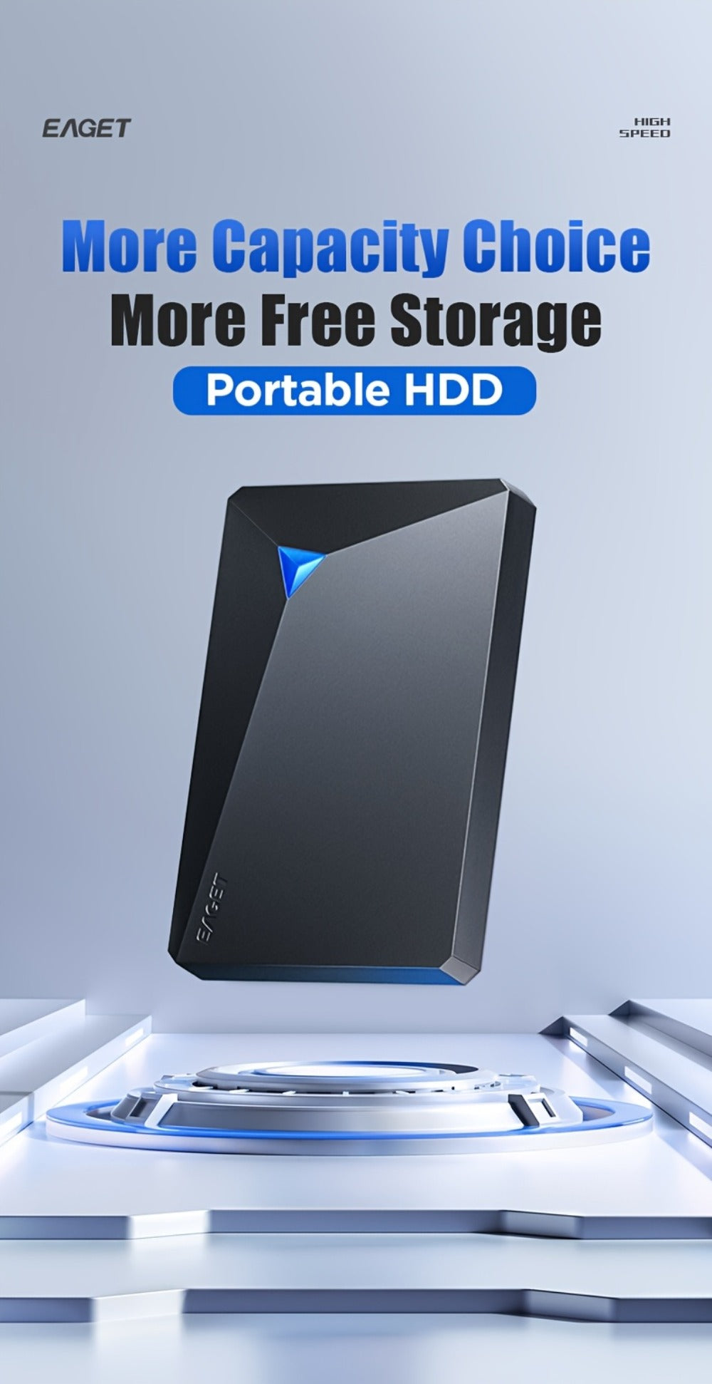 Portable External Hard Drive 250GB 500GB High Speed USB for PC Mac Laptop PS4 Xbox One – NTFS Plug and Play Video Music Photo Backup Storage Hard Disk Drive