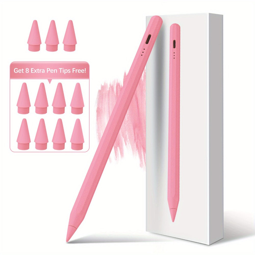 iPad Pencil 2nd Generation Magnetic Wireless Charging – Compatible with iPad Pro 11"/12.9", Air 3/4/5, Mini 5/6, iPad 6-10 (2018–2023), Includes 11 Replacement Tips – Student Gift