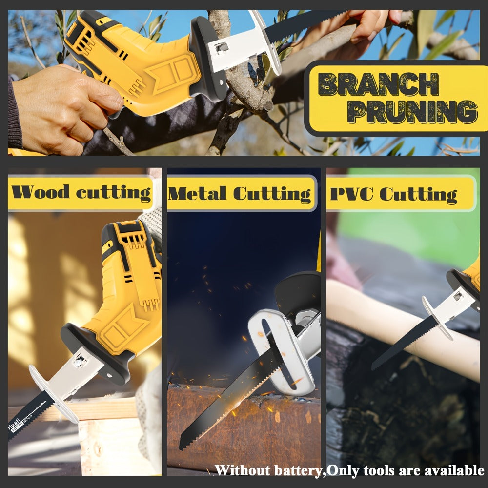 Reciprocating Saw Brushless Cordless for DeWalt 20V Battery – 0-3500 SPM Variable Speed, Tool-Free Blade Change, 4 Saw Blades Included, for Wood, Metal & PVC Cutting (Battery Not Included)