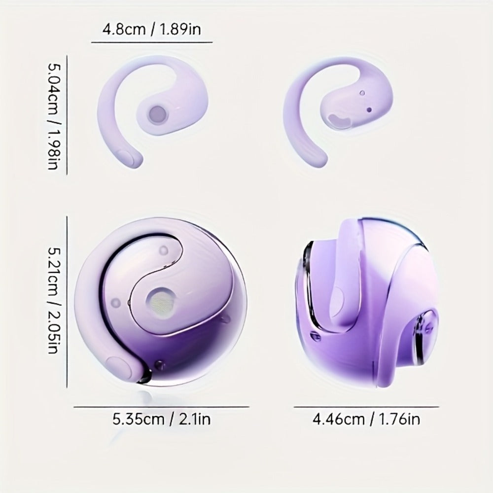 100 Language Real-Time Translation TWS Earphones Coconut Ball Pendant Wireless Earbuds Conference Recording Noise Canceling Mic Touch Control Fast Charging Type-C Free Lanyard for Travel Business