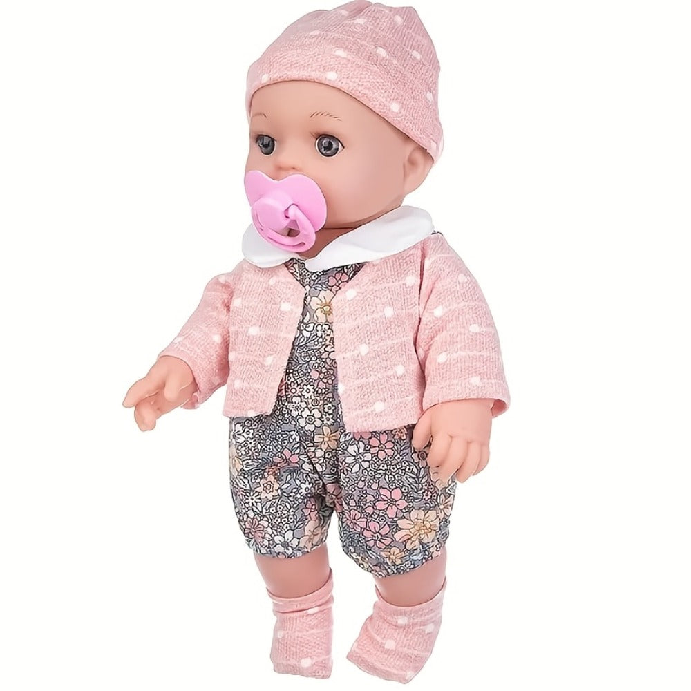 12-Inch Pink Reborn Baby Doll with Multiple Style Options