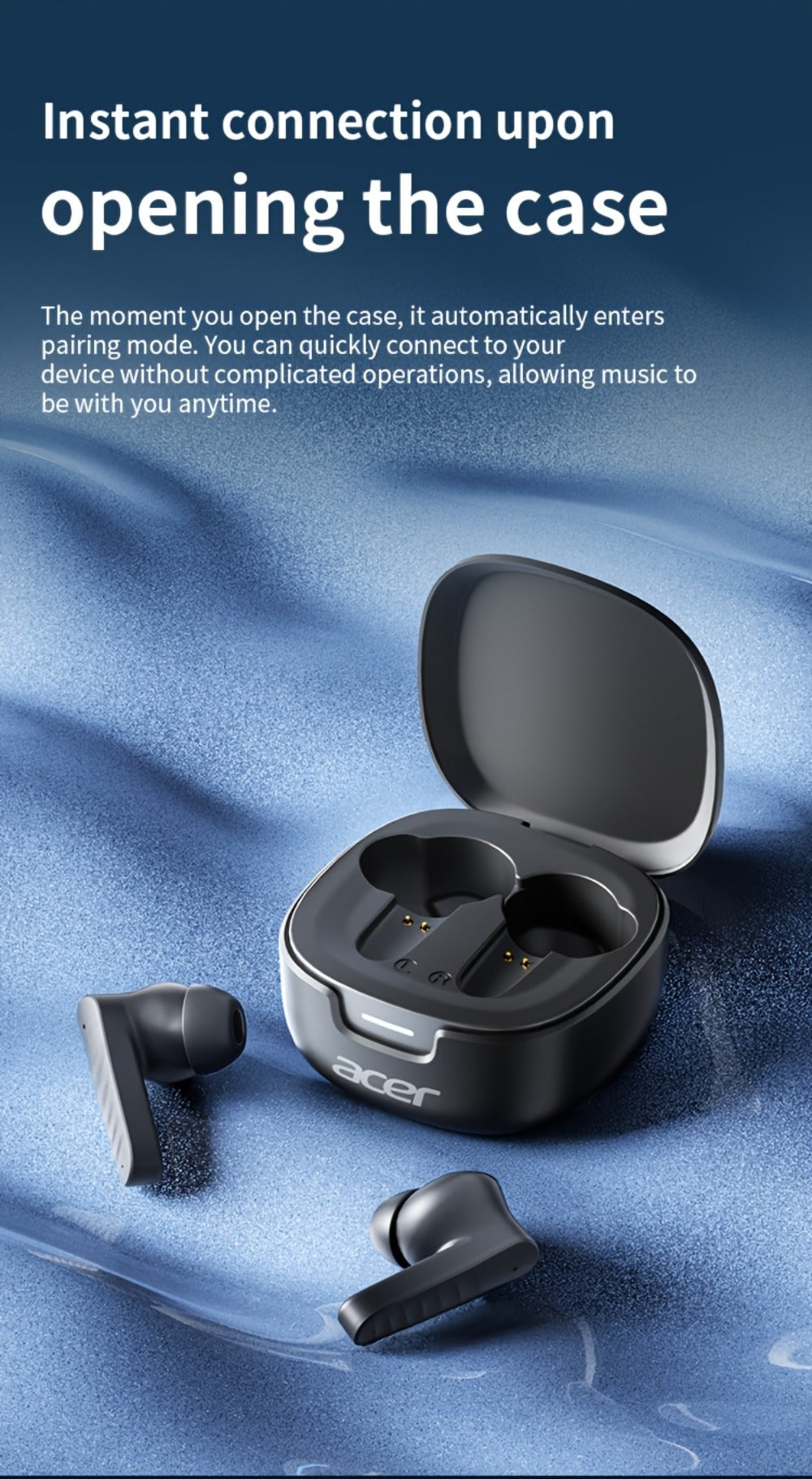 ENC Wireless Earbuds Mini Lightweight In-Ear Bluetooth Earphones Smart Noise Reduction Long Battery Life Touch Control for Sports Running Cycling Work Commute Phone PC Tablet Gift for Men Women