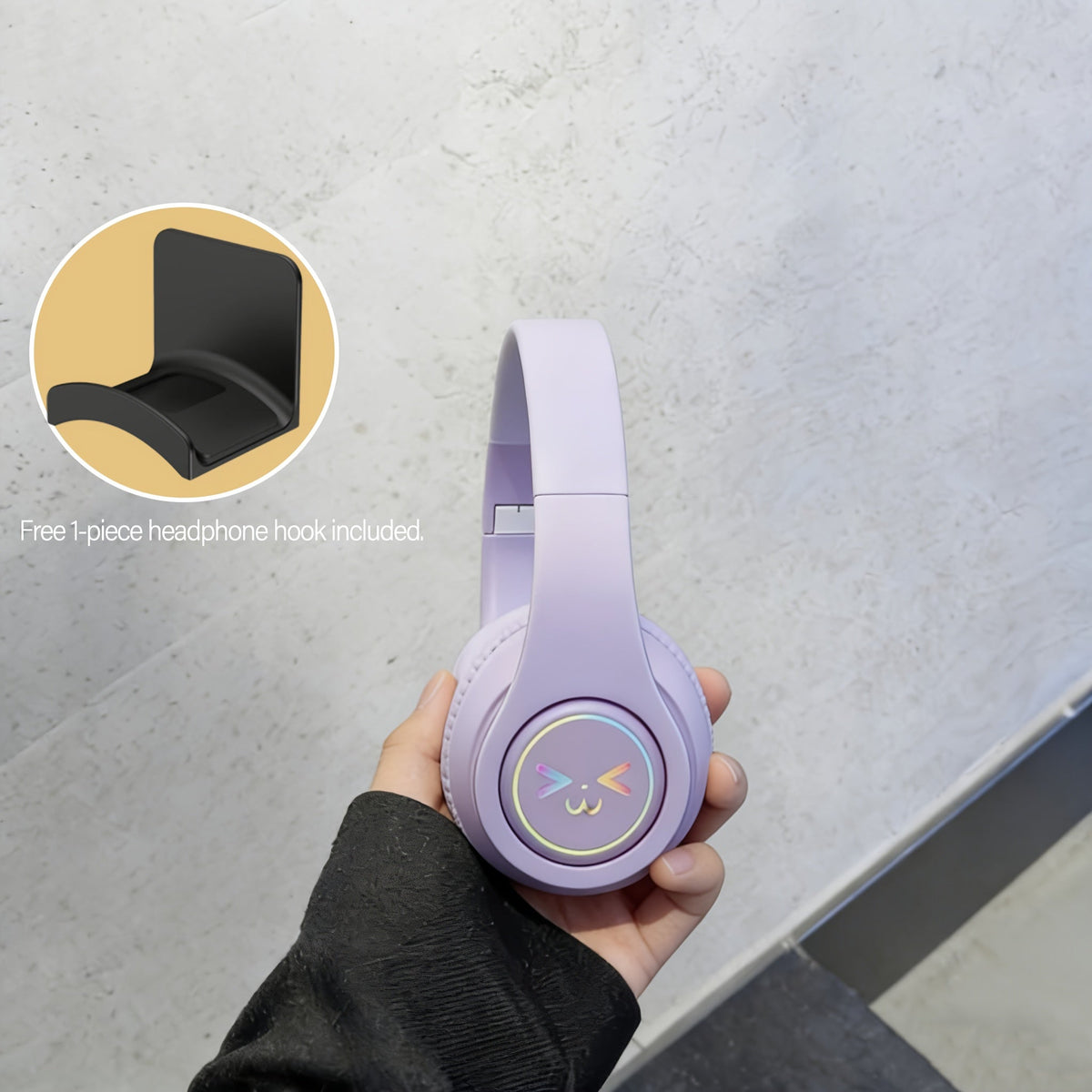 ANC Wireless Headphones Bluetooth 5.3 Foldable Lightweight Over-Ear with Mic – Powerful Bass Stereo for Home Office Travel – Christmas Birthday Gift