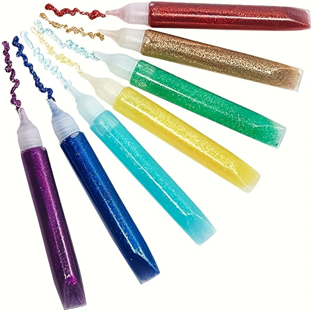 Glitter Glue Pens, 30 Count, 15 Colors, Washable Extra-Fine Gel