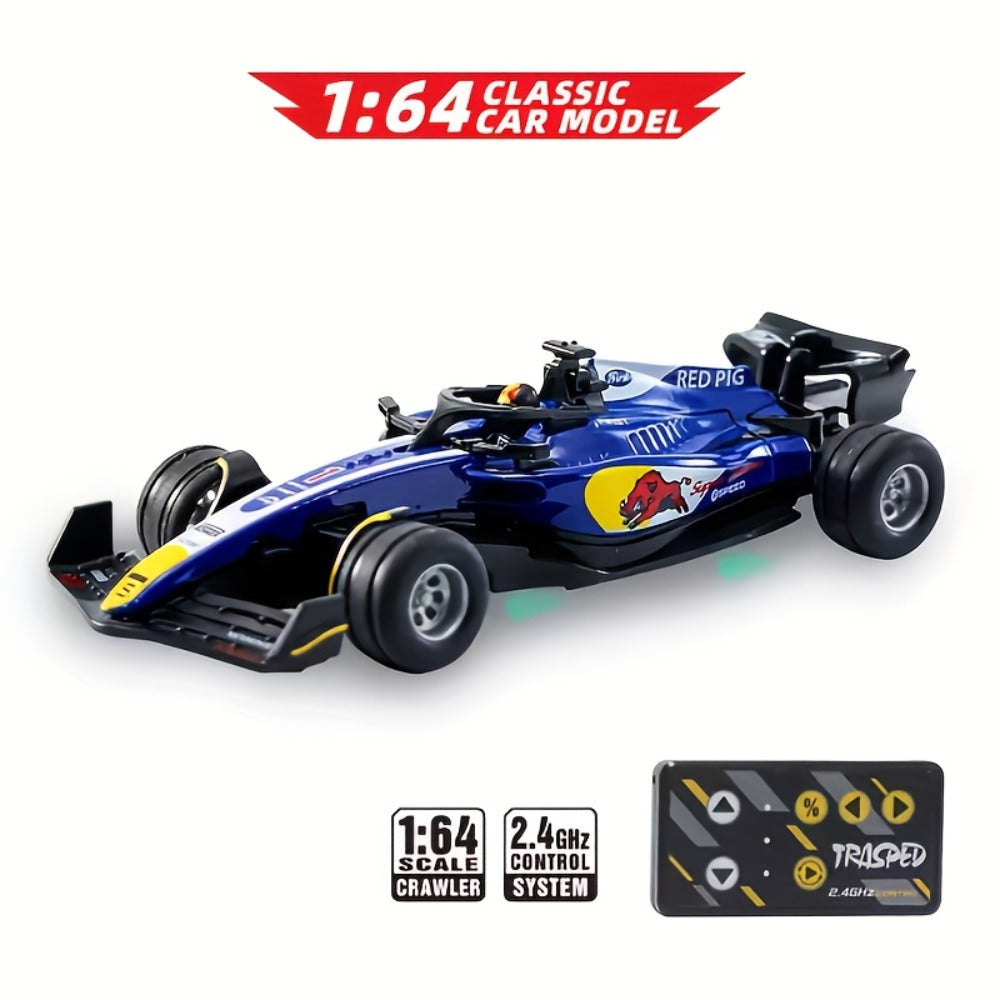 Mini RC Racing Car 1:64 Scale 2.4G Alloy Die-Cast 4WD Drift Toy Car with Lights & Adjustable Speed – Indoor Outdoor RC Car for Boys | Collection Gift Set | Best Birthday Christmas Party Toy