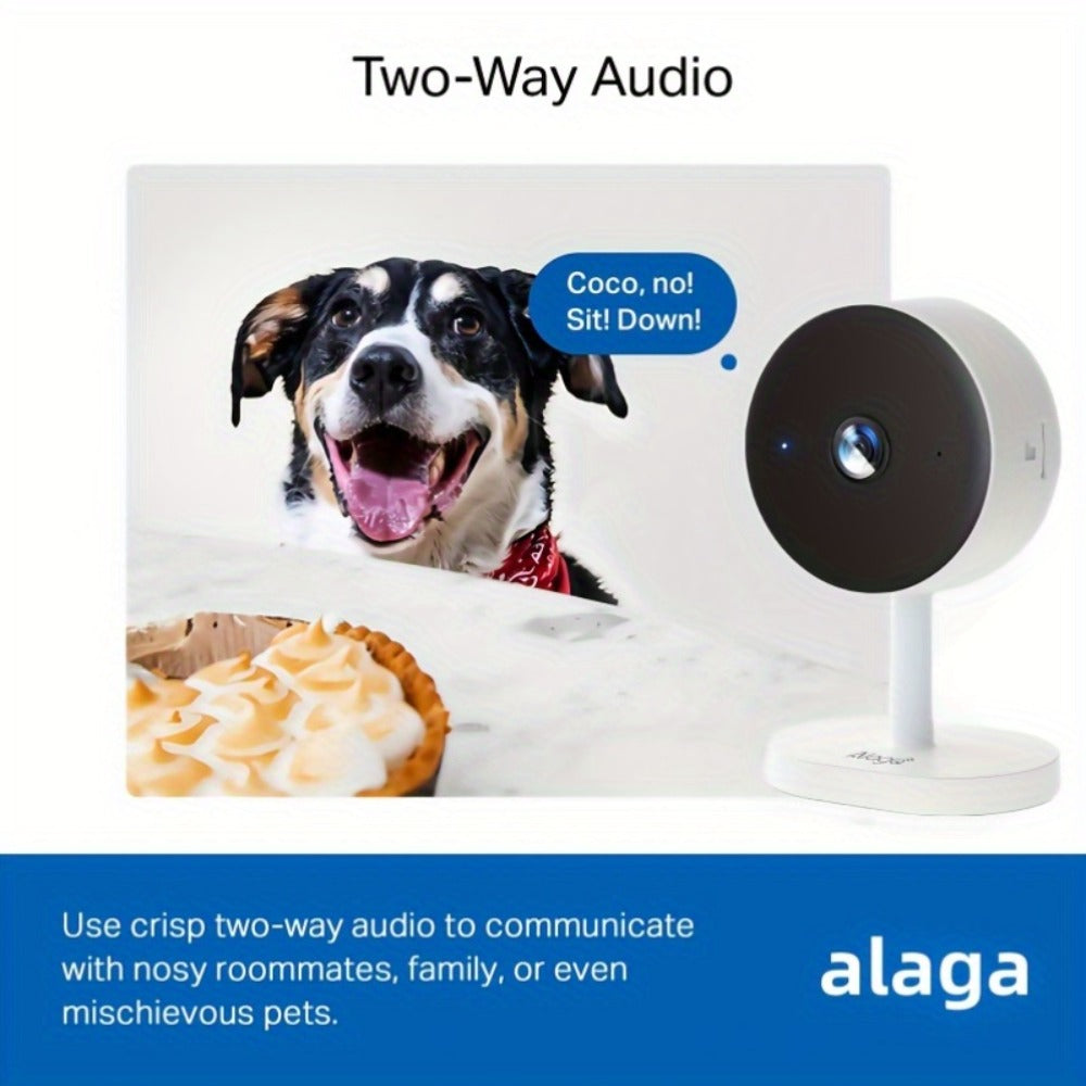 2K 3MP Card-Style WiFi Security Camera Indoor 5G & 2.4G Dual Band Night Vision Motion Detection Two-Way Audio Alexa Google Home Compatible Cloud & SD Card Storage CW1303