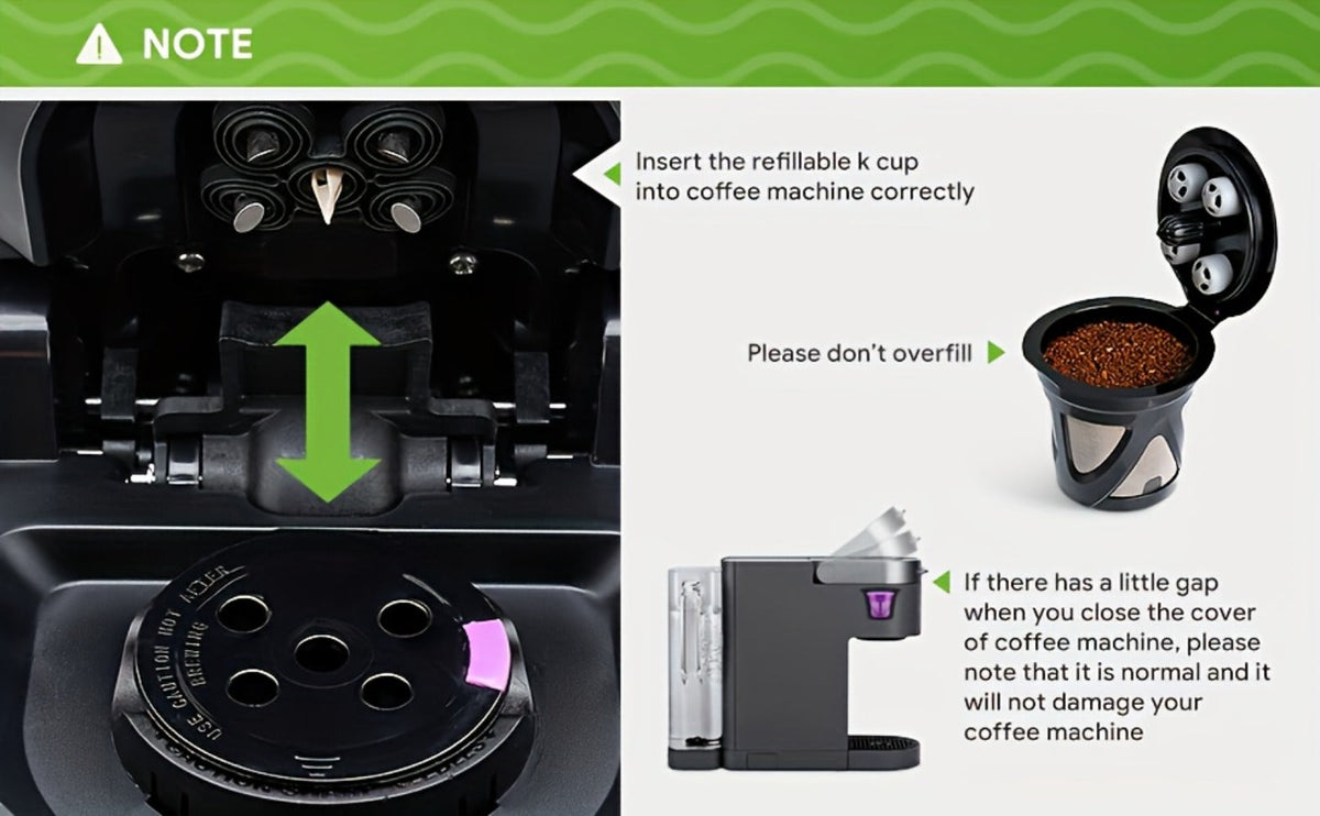 Reusable K-Cup Coffee Pods Set of 6 – Refillable Coffee Filters Compatible with Keurig K-Supreme & K-Supreme Plus, Use Your Own Ground Coffee, Eco-Friendly & BPA-Free – Black, Purple, Mixed