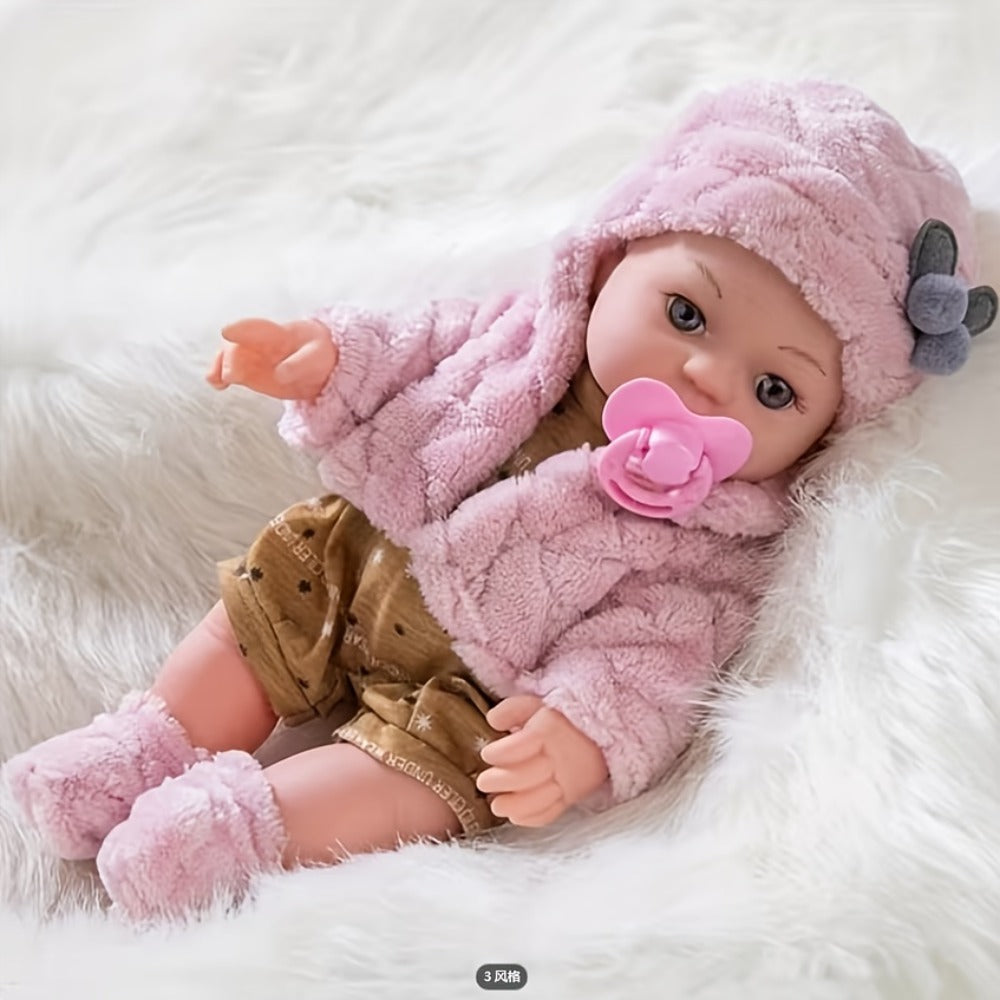 12-Inch Pink Reborn Baby Doll with Multiple Style Options