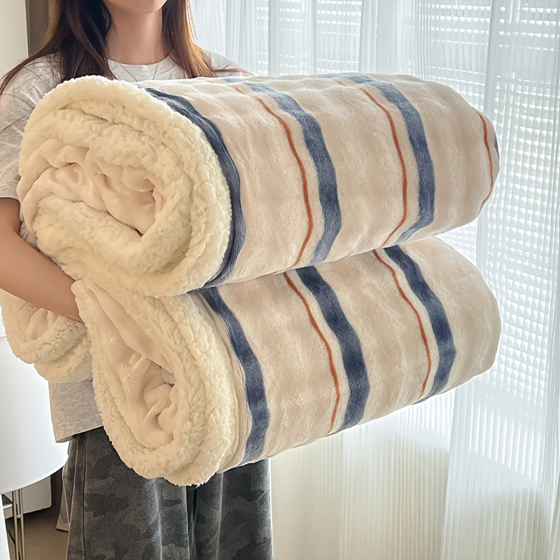 400-450gsm Heavyweight Flannel Blanket – Thick Warm Woven Throw for Bed, Sofa & Bedroom, Machine Washable, 16 Patterns, 4 Sizes