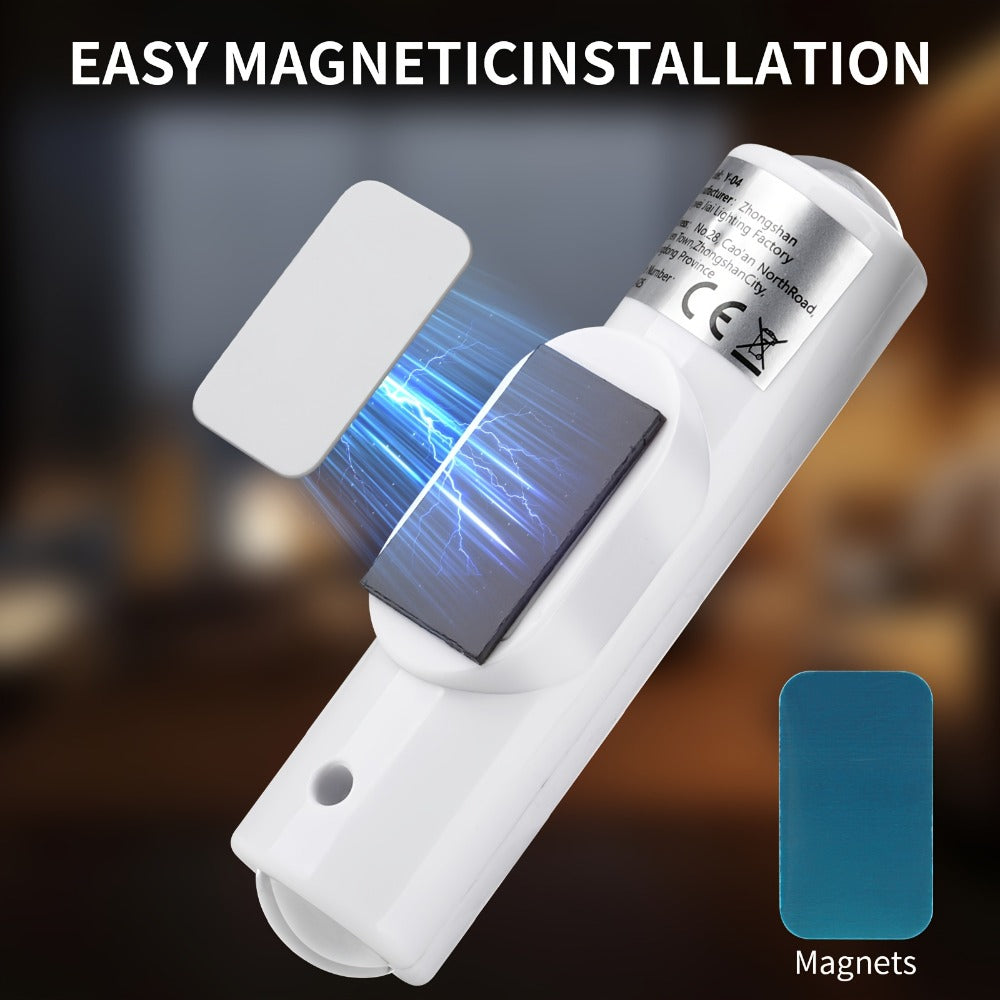 RGB Magnetic Night Light LED Ambient – Multi-Color Motion Sensor, No-Drill Magnetic Install, Long Battery Life for Living Room, Bedroom, Hallway, Stairs & Bar (1pc or 5-Pack)
