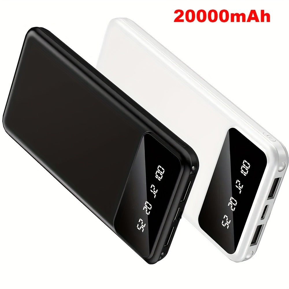 20000mAh Power Bank Portable Charger Fast Charging Dual USB Output Type-C Input LED Display Compatible with iPhone Android Samsung – Slim Travel Battery Pack