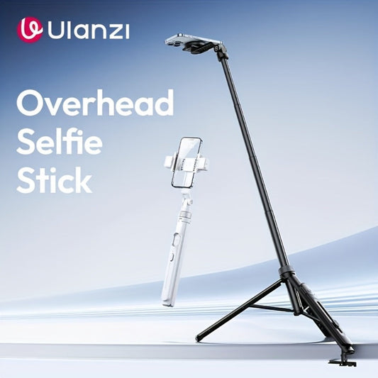 ULANZI TT88 Phone Tripod 57 Inch with 2 Cold Shoe Mounts & Magnetic Phone Clip – Extendable Selfie Stick Aluminum Travel Tripod for iPhone Android Vlogging Video Recording Photography TikTok YouTube