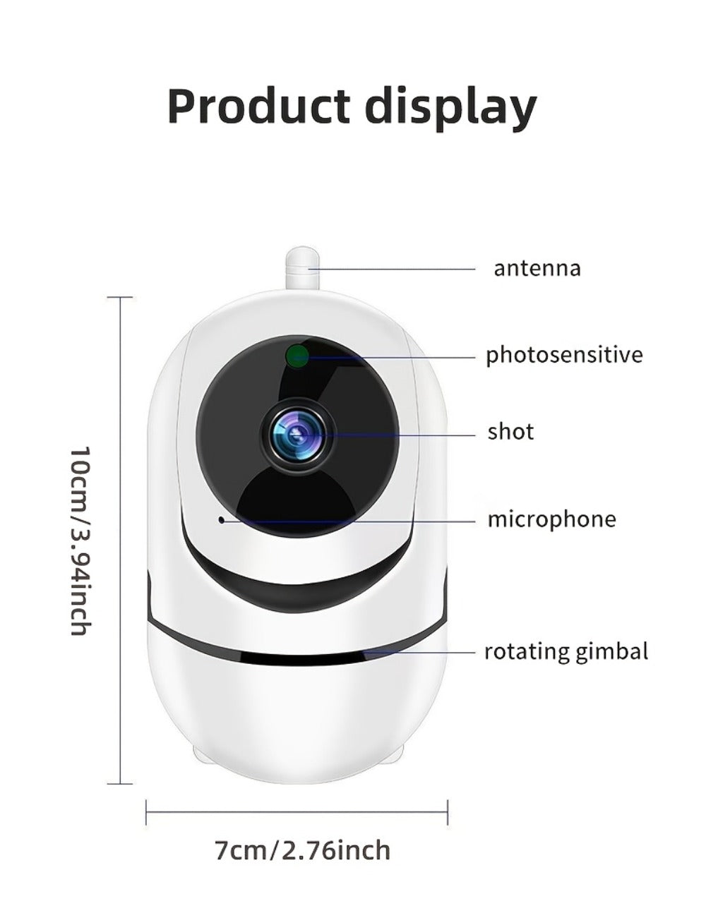 1080P Indoor Security Camera WiFi with Night Vision & Motion Detection – Two-Way Audio, Remote Viewing, Baby Monitor, Pet Cam, Home Surveillance Camera No Subscription