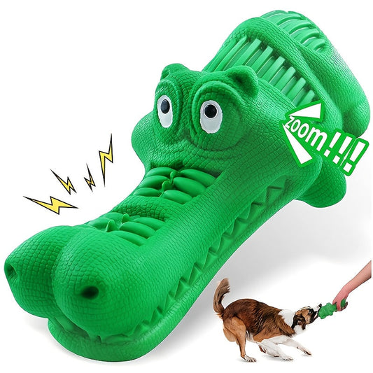 Rubber Dog Chew Toy with Textured Surface for Medium and Large Dogs, Green
