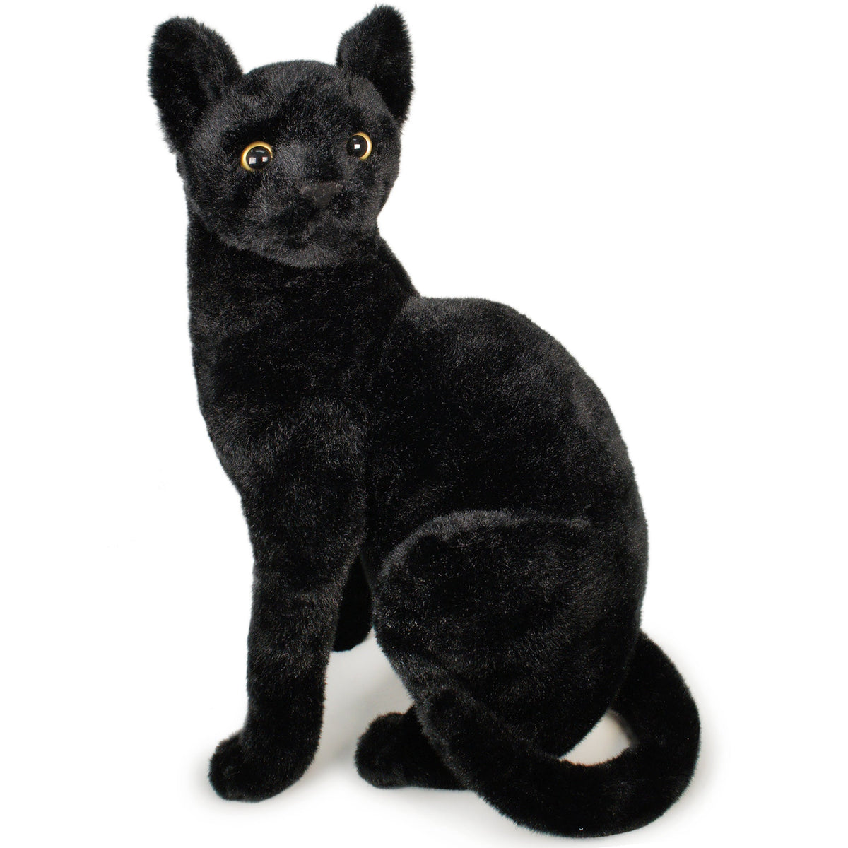 Boone Black Cat Plush Toy 13 Inch Lucky Black Cat Stuffed Animal — Premium Soft Kawaii Kitty Doll for Kids Adults, Unique Halloween Birthday Christmas Gift for Cat Lovers Girls Boys