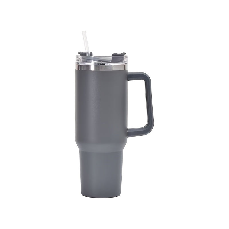 Insulated Tumbler 40oz with Handle & Straw Lid – Double-Wall Vacuum 304 Stainless Steel Travel Cup, Leakproof & Rustproof, Hot & Cold Drinks, 15 Colors, Perfect Gift for Christmas, Travel & Outdoor