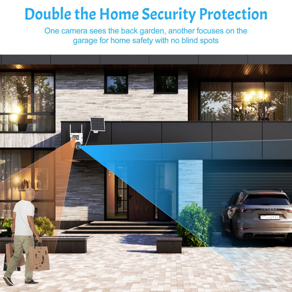 8MP 4G LTE Solar Security Camera Dual Lens PTZ 360° – No WiFi Needed, SIM Card Included, PIR Motion Detection, Full-Color Night Vision, Two-Way Audio, App Control, Outdoor Home & Farm Surveillance