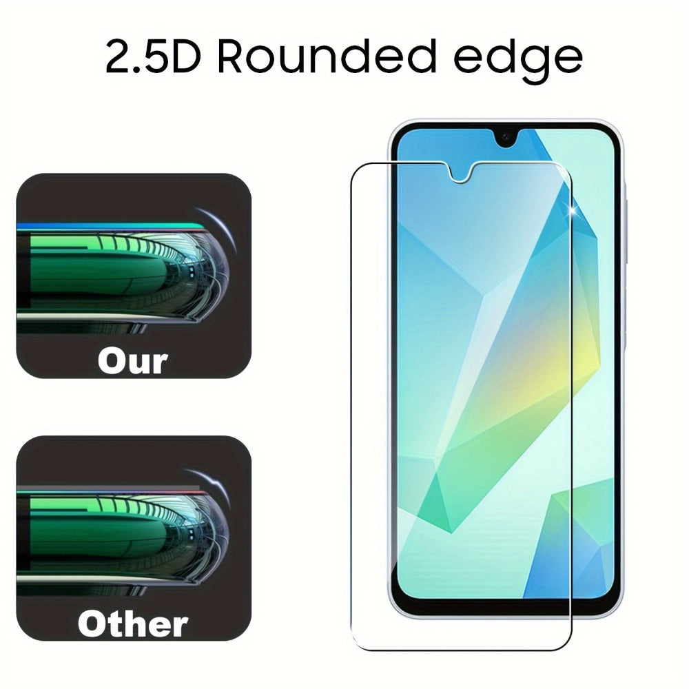 Tempered Glass Screen Protector for Samsung Galaxy A16 5G 3-Pack – HD Clear, Bubble-Free, Anti-Scratch, Precision Fit, Easy Install, Value Pack for Galaxy A16 5G