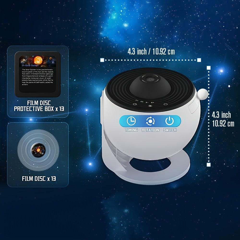 Star Projector Galaxy Aurora Night Light – 13-in-1 Planetarium Projector for Bedroom, Kids Room & Home Theater with Atmospheric LED Lighting