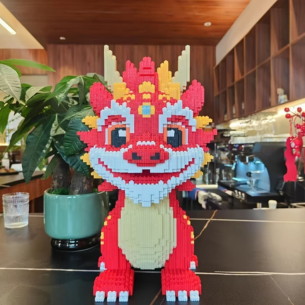 4500-Piece 3D Chinese Dragon Model Assembly Set, Model 8843