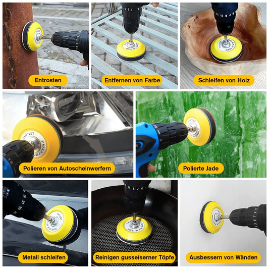 Sanding Disc & Polishing Kit, 133-Piece with 3-Inch Hook-and-Loop Wet/Dry Discs