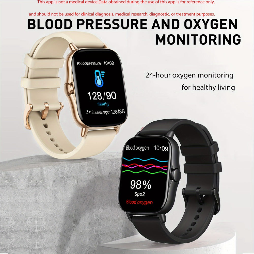 Fitness Tracker Smartwatch with Pedometer, Calorie & Distance Tracker, Customizable Watch Faces, Call & SMS Alerts, Multi-Sport Modes – Unisex Android & iPhone Compatible