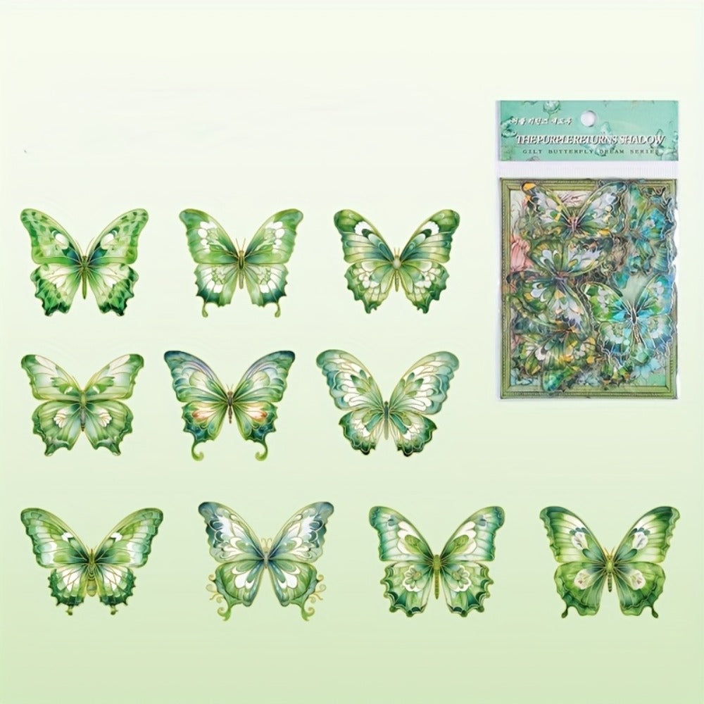 3D Butterfly Stickers 120pcs Holographic Glitter Resin Clear Aesthetic Decal Pack for Scrapbooking Journals Phone Cases Laptops Water Bottles DIY Crafts – Gift for Teen Girls