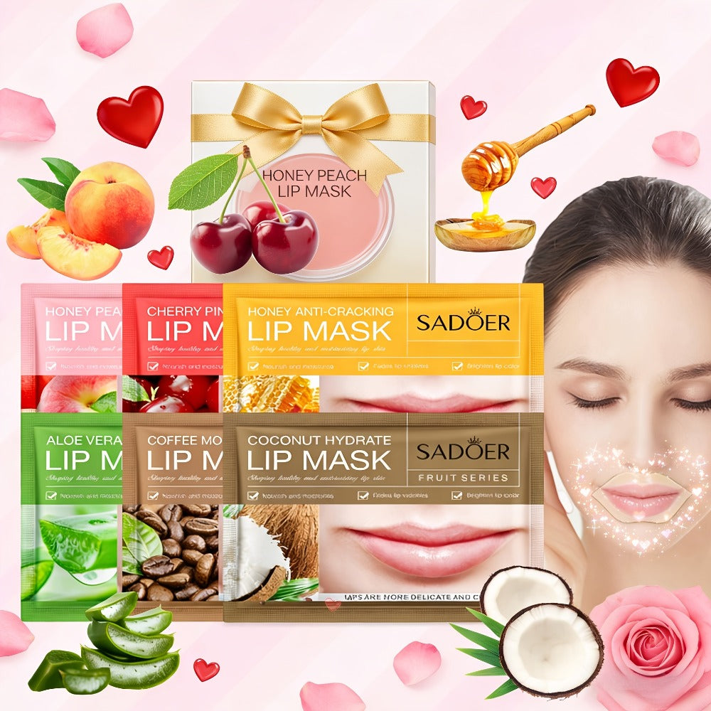 Hydrating Lip Mask Crystal Gel Pads 30 Pcs - Deep Moisture Lip Treatment Patches for Dry Chapped Lips, Exfoliating Lip Care Pads with Skin Essence for Smooth Soft Plump Lips Women