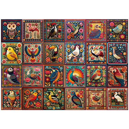 Jigsaw Puzzle Set, Three 1,000-Piece Designs: Lighthouse, Bird and Pottery