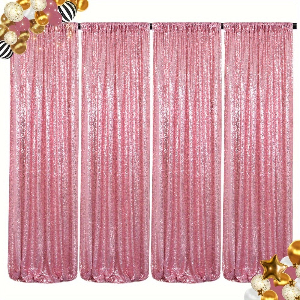 Sequin Backdrop Curtains 2FTx8FT Glitter Photography Background Panels for Party Wedding Birthday Stage Decoration Gold Yellow Shimmer Curtain Set 4 6 10 Panels Available